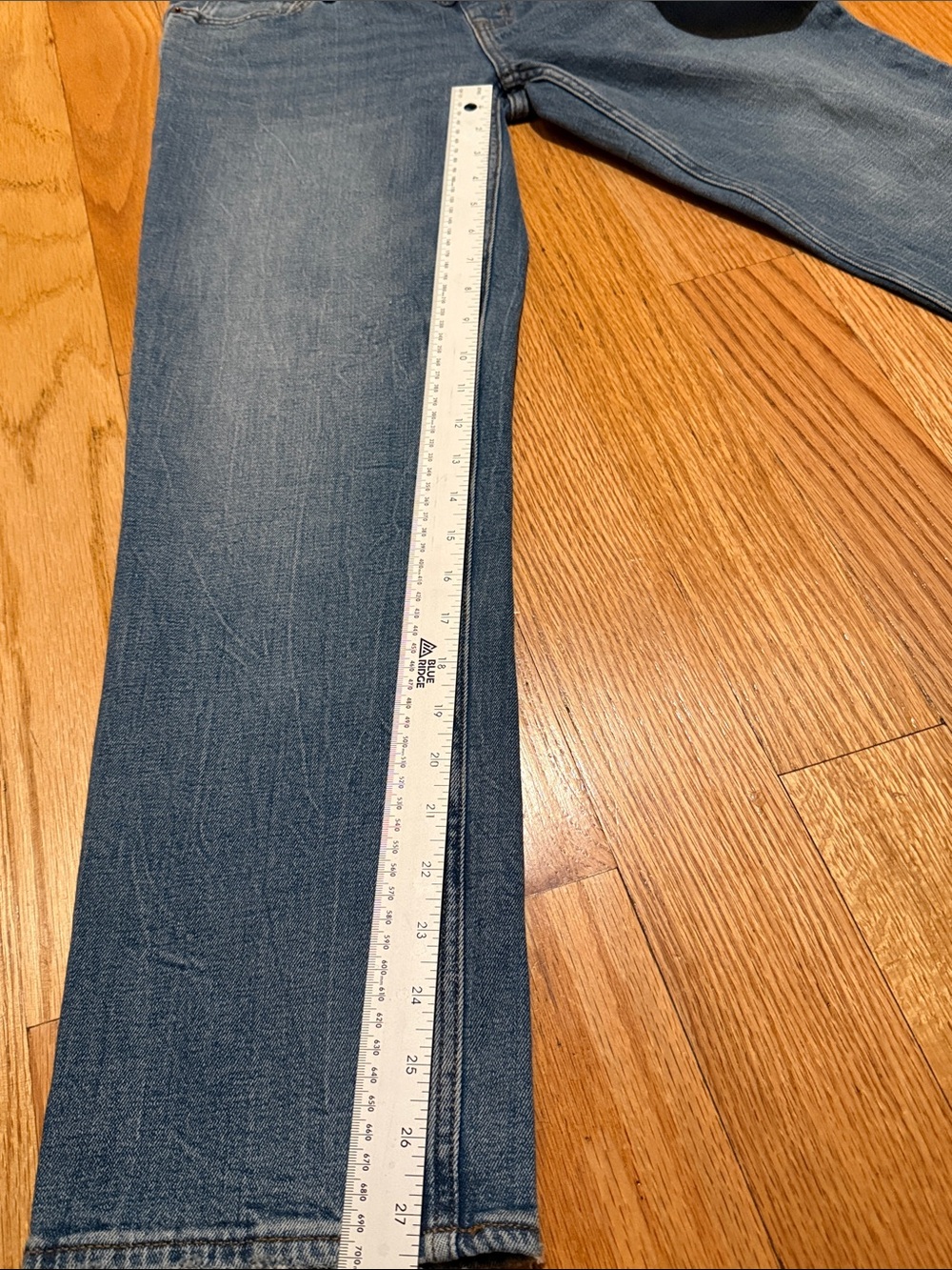 Abercrombie Maternity Light Blue 90s Straight Jeans Over-Belly Size 27/4 - Picture 12 of 16